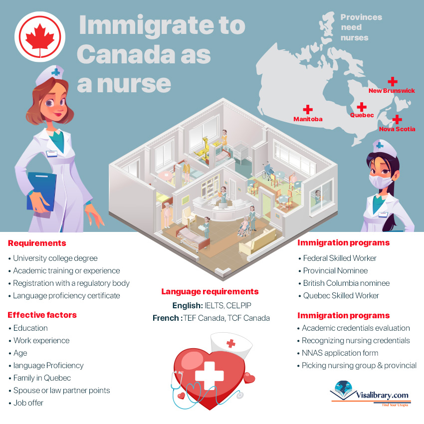 Infographice How can nurses immigrate to Canada
